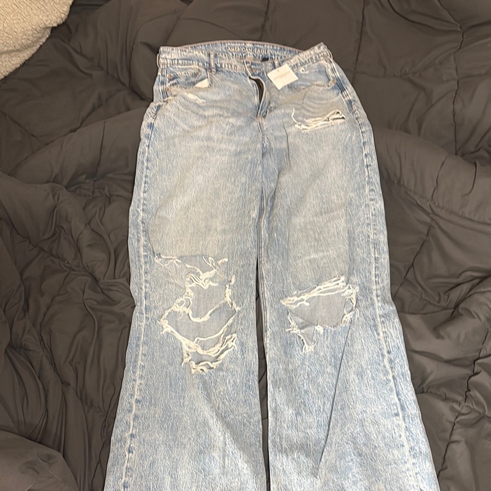 American Eagle Outfitters Blue Wide Leg Jeans